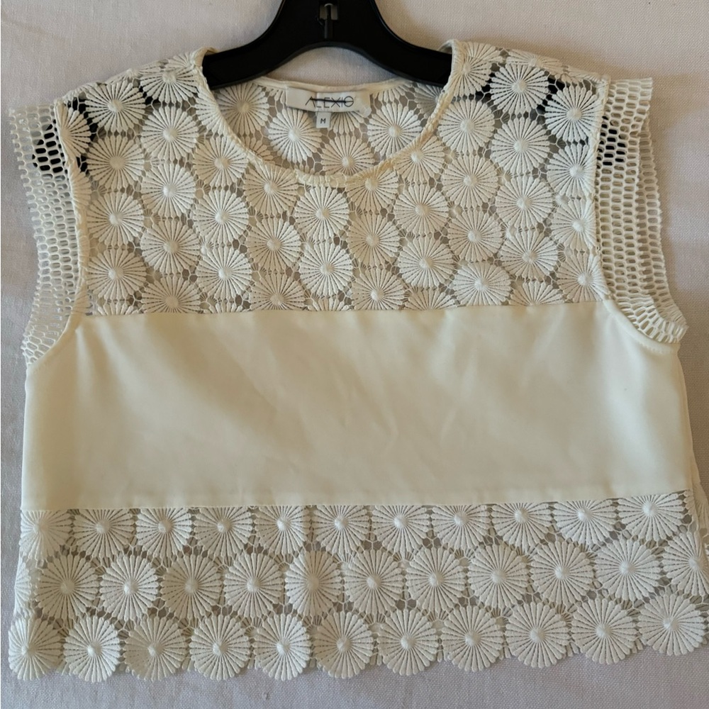 Alexis cropped detailed blouse sz M